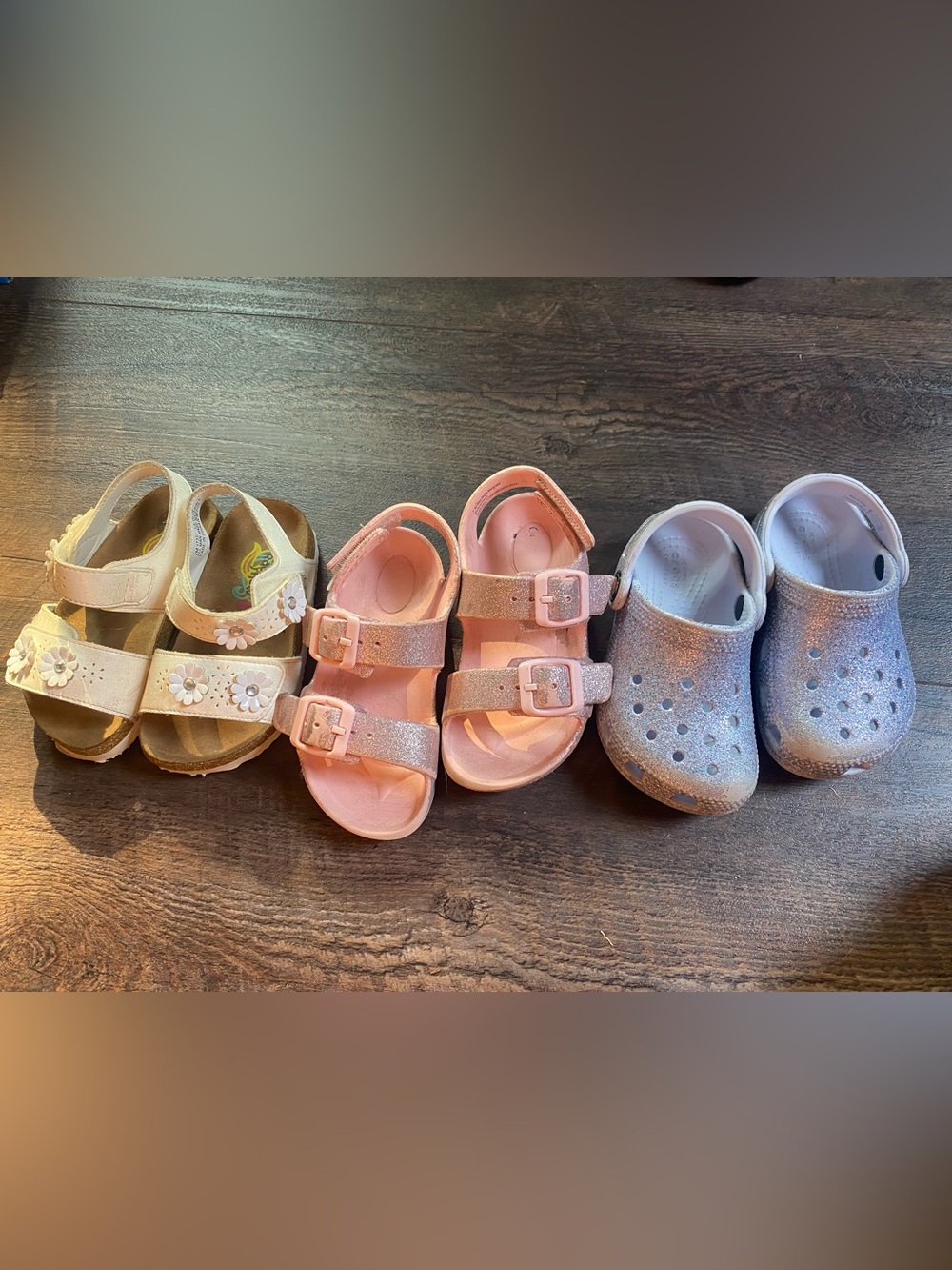 Kids Glitter Buckle Sandals bundle